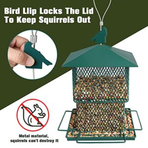 Decflow Bird Feeders for Outside, 6.5lb Large Capacity Metal Bird Feeder for Outdoors Hanging, Chew-Proof and Water Resistant Wild Bird feeders Garden Decoration Yard for Bird Watchers