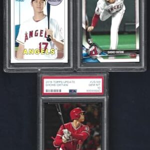 PSA 10 SHOHEI OHTANI BOWMAN HERITAGE & TOPPS UPDATE ROOKIE 3 CARD LOT GRADED PSA GEM MINT 10 ANGELS MVP SUPERSTAR PLAYER