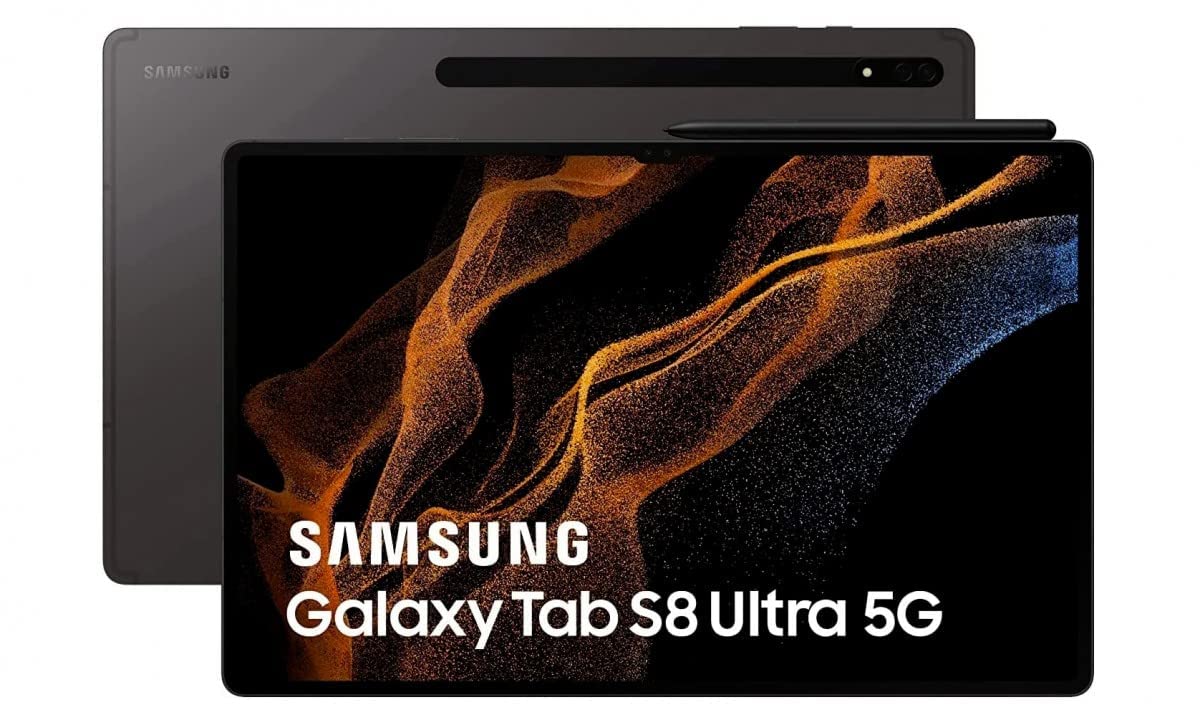 SAMSUNG Galaxy Tab S8 Ultra | Super AMOLED, 120Hz, HDR10+ 14.6" Screen | 128GB 8GB RAM | Graphite