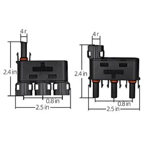 Triproton PV Solar Branch Connector IP68 Waterproof 1500V 50A,Parallel Adapter for Solar System (3 to1)