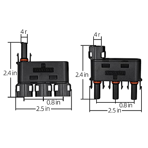 Triproton PV Solar Branch Connector IP68 Waterproof 1500V 50A,Parallel Adapter for Solar System (3 to1)