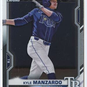 2021 Bowman Chrome Draft #BDC-191 Kyle Manzardo RC Rookie Tampa Bay Rays MLB Baseball Trading Card