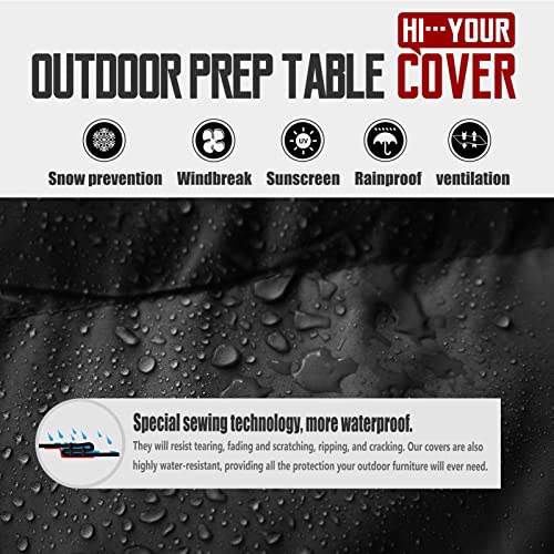 Portable Outdoor Table Cover, Fits 32 Inch Keter Unity Portable Outdoor Table,420D Tear-Resistant, UV Resistant, All Weather Protection, Waterproof Outdoor Preptable Cover,Black(35"L x 24"W x 35"H)