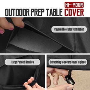 Portable Outdoor Table Cover, Fits 32 Inch Keter Unity Portable Outdoor Table,420D Tear-Resistant, UV Resistant, All Weather Protection, Waterproof Outdoor Preptable Cover,Black(35"L x 24"W x 35"H)