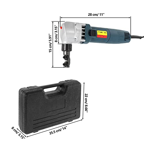 POWLAB Sheet Metal Nibbler Electric Metal Nibbler Cut 1.8mm/0.07'' Steel Plate Metal Nibbler Cutter Sheet Steel Nibbler with 1700RPM High Speed Rotor for Cutting Stainless Steel,Aluminium, Plastic