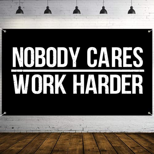 Nobody Cares Work Harder Flag Double Sided 3 x 5 Ft Indoor Outdoor Banner Home Garden Decoration Wall Flag