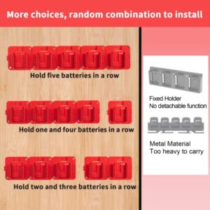 5 Pack Battery Holder for Craftsman 20V Battery Mounts Dock Holder Fit for CMCB204 CMCB202 CMCB201 CMCS500B(w/10 Screws, No Battery)