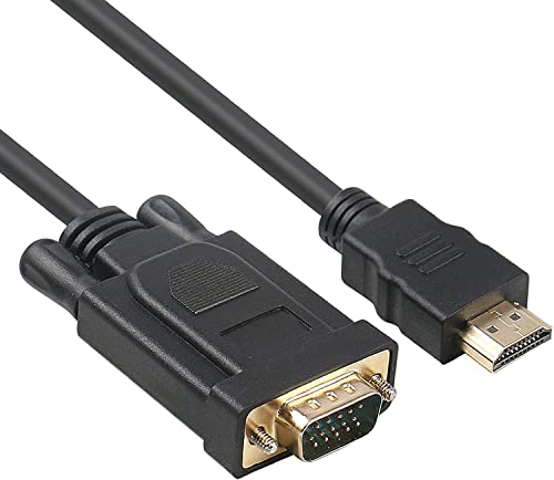 Computer Cables，HDMI to VGA, Vakoo Gold-Plated HDMI to VGA 5 Feet Cable (Male to Male) Compatible for Computer, Desktop, Laptop, PC, Monitor, Projector, HDTV, Raspberry Pi, Roku, Xbox and More