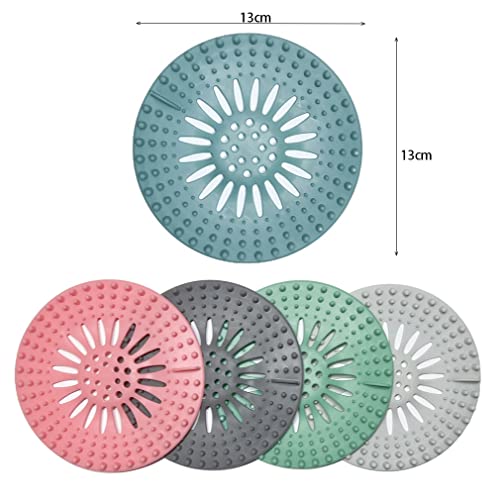 Drain Hair Catcher Durable Shower Drain Covers Hair Stopper Easy to Install and Clean Suit for Drain Bathtub Bathroom and Kitchen 5 Pack