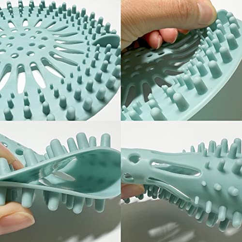 Drain Hair Catcher Durable Shower Drain Covers Hair Stopper Easy to Install and Clean Suit for Drain Bathtub Bathroom and Kitchen 5 Pack