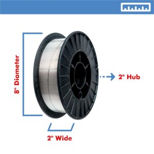 PGN Stainless Steel MIG Welding Wire - ER308L .035 Inch - 10 Pound Spool - Low-Carbon Mild Steel MIG Wire for Reduced Splatter and Better Corrosion Resistance - For All Position Gas Welding