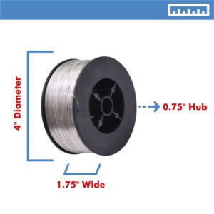 PGN Stainless Steel MIG Welding Wire - ER308L .030 Inch - 2 Pound Spool - Low-Carbon Mild Steel MIG Wire for Reduced Splatter and Better Corrosion Resistance - For All Position Gas Welding
