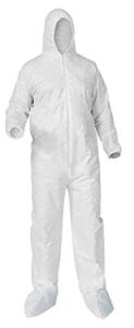 cleanpro microporous polypropylene disposable coveralls with attached hood & boots, x-large