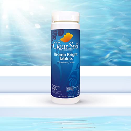 ClearSpa Bromo Bright Tablets Hot Tub Bromine, LeisureQuip ScumBoat Scum Absorber, & LeisureQuip Spa Care Ebook