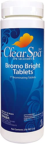 ClearSpa Bromo Bright Tablets Hot Tub Bromine, LeisureQuip ScumBoat Scum Absorber, & LeisureQuip Spa Care Ebook