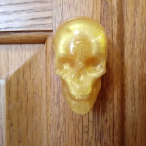 Gold Skull Door Knobs Drawer Knobs (Set of 2)