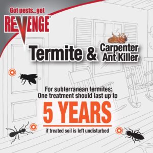 Revenge Termite & Carpenter Ant Killer, 32 oz Concentrate, Long Lasting 5 Year Protection, Outdoor Perimeter Treatment