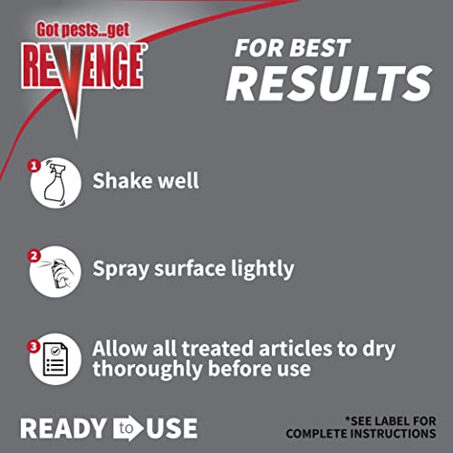 REVENGE Bedbug Killer, 128 oz Ready-to-Use Spray, Long Lasting Odorless Insecticide Formula, Kills on Contact