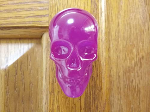 Purple Skull Cabinet Knobs/Drawer Knobs (Black Light Activated) (Set of 2)