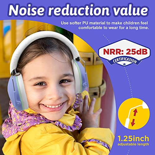 TAKUMO Noise Cancelling Headphones for Kids, Toddlers with Autism Ear Protection Earmuffs, 25dB Noise Reduction for Hearing Sleeping Shooting