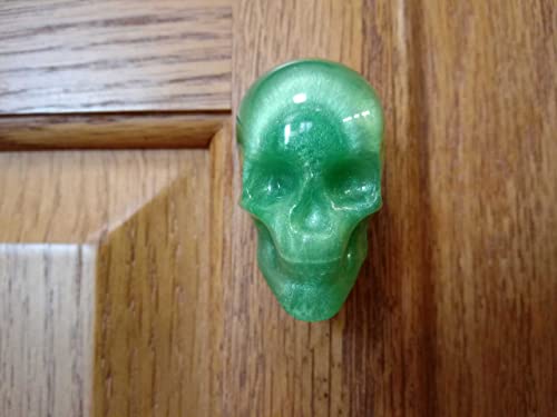 Green Skull Door Knobs Drawer Knobs (Set of 2)