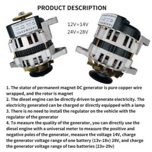 MHJYD 2000W 14/28V Permanent Magnet Generator DC Brushless Constant Voltage Generator High Power Charging Generator Set (Color :