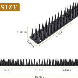 USKICH Bird Spikes 30 Packs Outdoor Cat and Bird Deterrent Spikes, Defender Spikes - Keep Pigeon, Cat & More Birds Away from Fences and Roof, Anti Theft Climb Strips (2023 Upgraded | 42.3 feet)