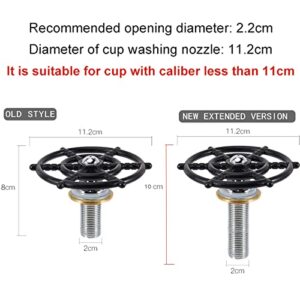 Extended Edition Kitchen Sink Glass Rinser,Faucet Bottle Washer for Sink,Quick Rinser for Baby Bottle,Bar Glass Rinser,Kitchen Sink Automatic Flushing Device (Black)