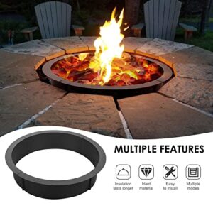 ARTYUIO Fire Ring 45'' Outer, Solid Steel Wood Burning Fire Pit Ring Above/In-Ground DIY Campire Ring for Outdoor Camping, Backyard