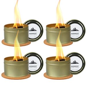 4 pack of tabletop fire pit portable campfire camping emergency fire starters portable bonfire s'more maker for picnic camping party and outdoor indoor home decoration (gold)
