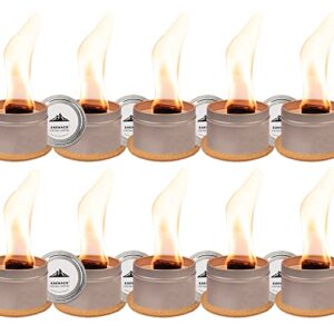 8 pack of tabletop portable campfire mini fire pit s'mores maker, convenient and portable bonfire birthday christmas set, great for picnics, party and home indoor decoration (with 8 cork pad)