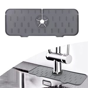 ygxs kitchen sink faucet splash guard, silicone faucet mat sink mat silicone sink splash guard faucet absorbent matgrey faucet ygxs-003 0