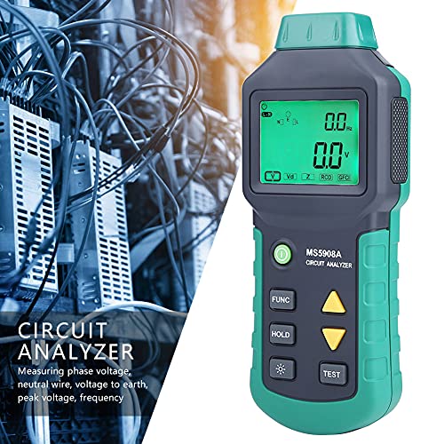 AC 100-240V LCD Circuit Analyzer TRMS AC Voltag Circuit Analyzer With Voltage GFCI RCD Tester fpr Electrician Factory(110V US Plug)