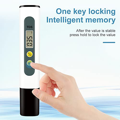 TDS Tester,TDS Meter Digital Water Tester,Water Quality Tester Filter Pen,0-9999 ppm,Accuracy Testing Water Quality for Drinking Water Purity Test, Swimming Pools, Aquariums, Etc.