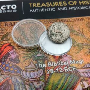 Ancient Coin of Azes II (25-12 BC) - The Biblical Magi Coin, Certificate of Authenticity Included.