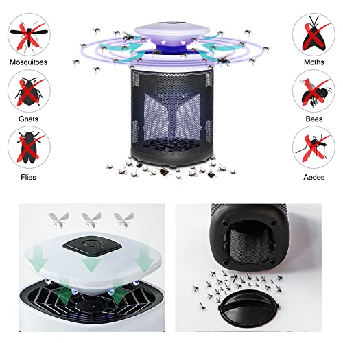 Hodiax Nap n Trap! Electric Indoor Mosquito Killer, Insects and Fly Trap w/USB Power Cord, Desktop Small Non Zapper with LED Night Light for Household, Bedroom, Kitchen, Office(Random Color)
