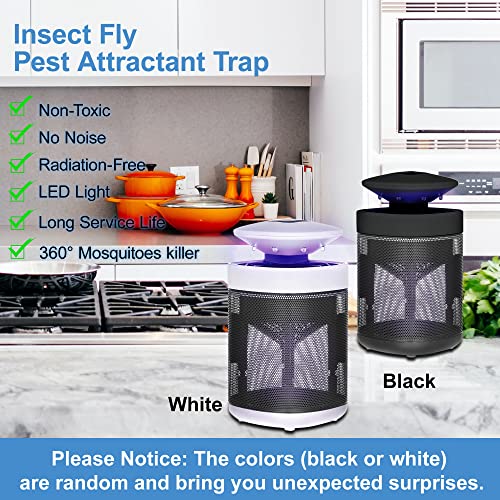 Hodiax Nap n Trap! Electric Indoor Mosquito Killer, Insects and Fly Trap w/USB Power Cord, Desktop Small Non Zapper with LED Night Light for Household, Bedroom, Kitchen, Office(Random Color)