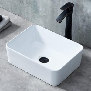 ufaucet 16x12 ceramic vessel sink