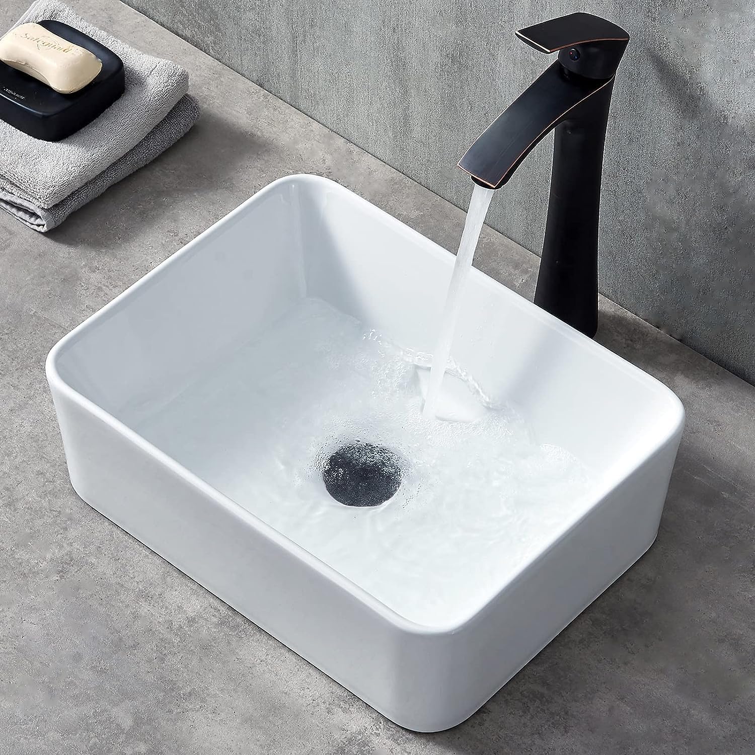 Ufaucet 16x12 Ceramic Vessel Sink