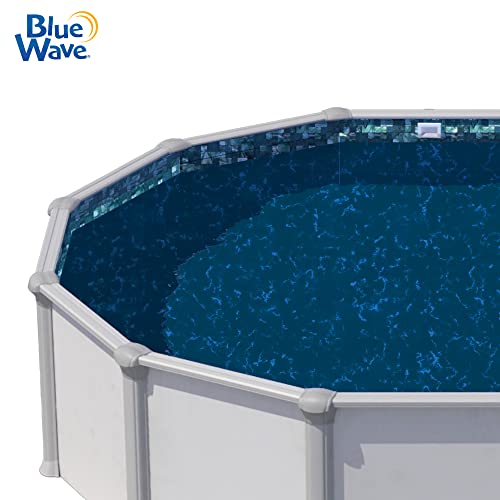 Blue Wave NL601-20 Standard Gauge Emerald Coast Round Overlap Steel Wall Swimming Pool Liner, 12-FT