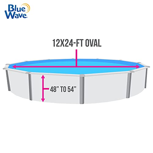 Blue Wave NL608-20 Standard Gauge Emerald Coast Oval Overlap Steel Wall Swimming Pool Liner, 12-FT x 24-FT