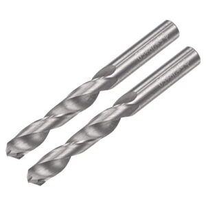 uxcell solid carbide drill bits, 5mm c2/k20 tungsten carbide jobber drill bits straight shank drilling tool for stainless steel aluminum iron metal plastic 2pcs