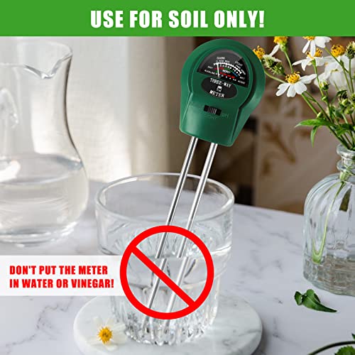 HuiFaCai Soil Tester Moisture,3-in-1 Soil Moisture Meter, Plant Water Meter,pH Meter Tool,Soil Hygrometer Sensor