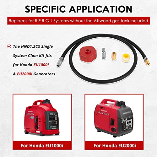 Replacement for HND1.2CS Single System Clam Kit Fit for Honda EU1000i & EU2000i Generators Single System Clam Assembly