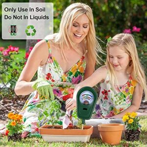 Upgraded 3 in 1 Soil Moisture/PH/Fertility Meter Soil Test Kit Soil Moisture Meter 90 Degree Foldable Soil Test Kit for Lawns, Garden, Farm, House, Indoor, Outdoor, Plants No Battery Needed (A)