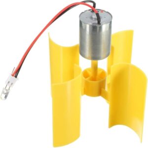 SWONVI 2 Pcs DC 0.1V-5.5V 100-6000RPM Micro Vertical Wind Turbines, Small Motor Wind Blades Generator for DIY