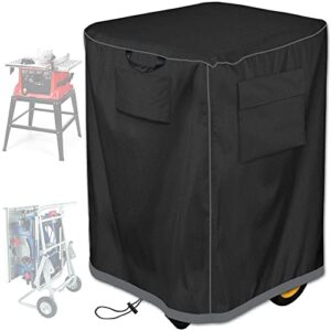 table saw cover, 29in dustproof portable table saw cover, fit for most table saws and planer, water proof, 29"l x 23"w x 46"h, black