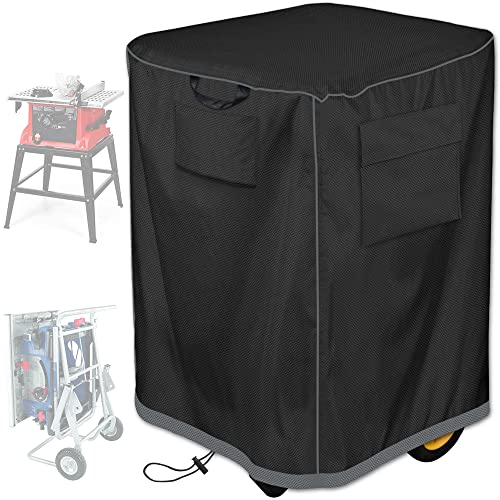 Table saw cover, 29in dustproof portable table saw cover, Fit for Most Table saws and planer, water proof, 29"L x 23"W x 46"H, Black