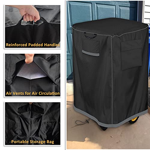 Table saw cover, 29in dustproof portable table saw cover, Fit for Most Table saws and planer, water proof, 29"L x 23"W x 46"H, Black