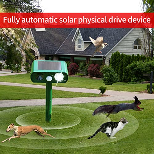 Abilly Ultrasonic Solar Animal Repellent, Cat Repellent Outdoor, Rat, Squirrel, Deer, Raccoon, Skunk, Rabbit, Mole, Dog, Cat,